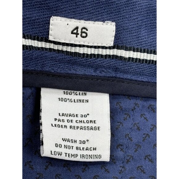 Europann Saint-Tropez Linen Shorts Mens 37 Blue Relax Resort Wear Beach Travel - Picture 6 of 10